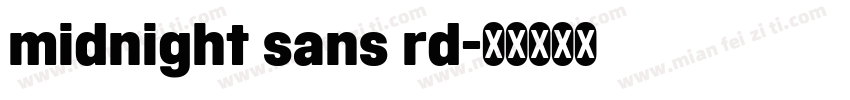 midnight sans rd字体转换